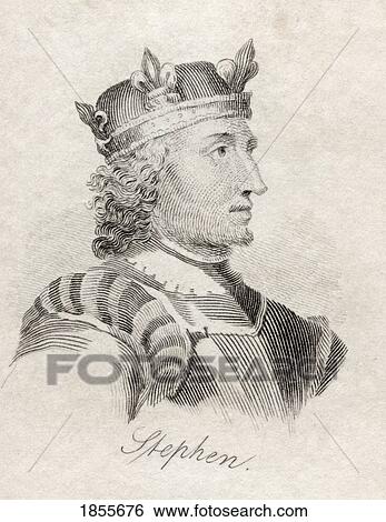 Stock Photograph - King Stephen Of England Also Stephen Of Blois 1096 ÃƒÂ¢Ã¢â€šÂ¬Ã¢â‚¬Å“ 1154 Last Norman King Of England From The Book Crabbs Historical Dictionary Published 1825. Fotosearch