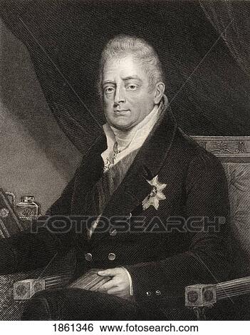 Stock Photograph - King William Henry Iv 1765 To 1837 King Of Great Britain And Ireland And King Of Hanover 1830 To 1837 Engraved By J Cochran After H Dawe From The Book National Portrait Gallery Volume Iii Published C 1835. Fotosearch