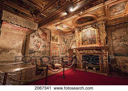 King's Bedroom In The Chateau De Cheverny, Cheverny, France View Large Photo Image Stock Image - King's Bedroom In The Chateau De Cheverny, Cheverny, France. Fotosearch
