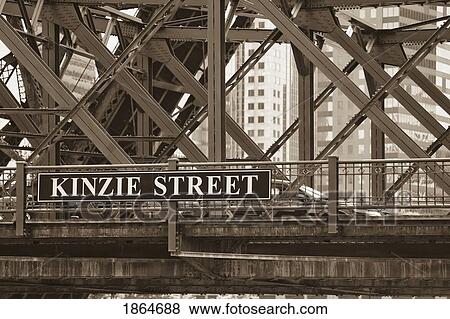 Kinzie Street Bridge, Chicago, Illinois, Usa View Large Photo Image Stock Photo - Kinzie Street Bridge, Chicago, Illinois, Usa. Fotosearch