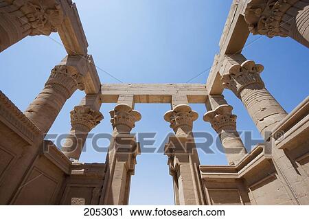 Stock Image - Kiosk Of Emperor Trajan On The Island Of Philae, Aswan, Egypt. Fotosearch