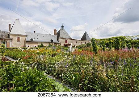 Kitchen Garden Of The Chateau De Cheverny, Cheverny, France View Large Photo Image Picture - Kitchen Garden Of The Chateau De Cheverny, Cheverny, France. Fotosearch