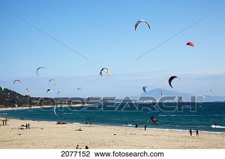 Kitesurfing; Paloma Andalusia Spain View Large Photo Image Stock Image - Kitesurfing; Paloma Andalusia Spain. Fotosearch