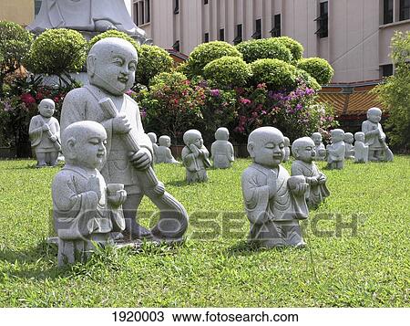 Kong Meng San Phor Kark See Monastery; Singapore, Buddhist statues on Lawn View Large Photo Image Stock Image - Kong Meng San Phor Kark See Monastery; Singapore, Buddhist statues on Lawn. Fotosearch