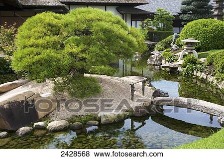 Stock Photo - Koraku-En Gardens; Okayama, Okayama Prefecture, Japan. Fotosearch