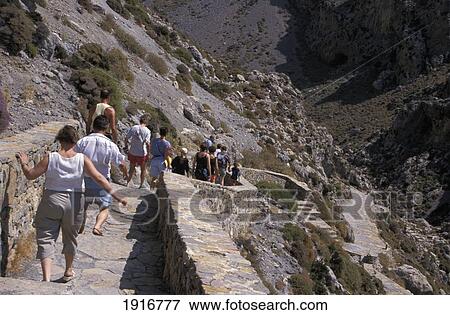 Stock Photo - Kourtaliotika Gorge. Fotosearch