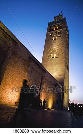 Koutoubia Mosque At Night View Large Photo Image Stock Photo - Koutoubia Mosque At Night. Fotosearch
