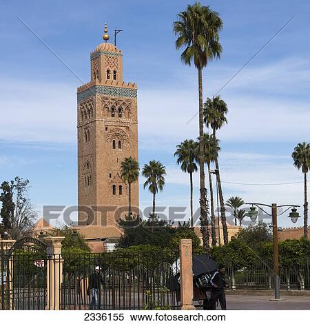 Stock Photography - Koutoubia Mosque; Marrakesh, Marrakech-Tensift-El Haouz, Morocco. Fotosearch