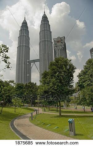 Kuala Lumpur, Malaysia; Petronas Towers View Large Photo Image Stock Photography - Kuala Lumpur, Malaysia; Petronas Towers. Fotosearch