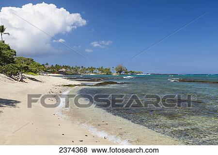 Stock Photo - Kuki'o Beach and Bay; Big Island, Hawaii, United States of America. Fotosearch