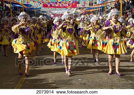 Kullawada Dancers In The Procession Of The Carnaval De Oruro, Oruro, Bolivia View Large Photo Image Picture - Kullawada Dancers In The Procession Of The Carnaval De Oruro, Oruro, Bolivia. Fotosearch