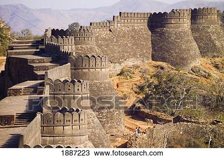 Kumbhalgarh Fort And Mountains, High Angle View View Large Photo Image Stock Image - Kumbhalgarh Fort And Mountains, High Angle View. Fotosearch
