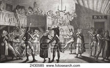 Stock Photography - La Bastringue, or Gift Giving Dance, popular at the time of the French Revolution. From Illustrierte Sittengeschichte vom Mittelalter bis zur Gegenwart by Eduard Fuchs, published 1909.. Fotosearch