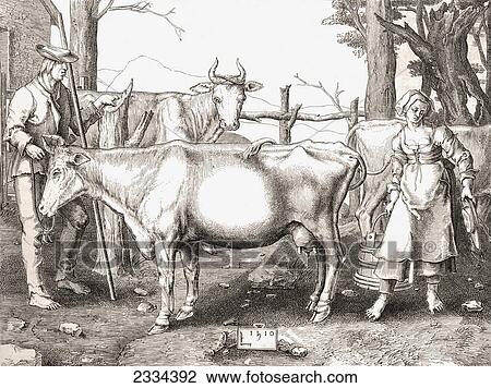 La Laitiere Or The Milkmaid By Lucas Van Leyden. 16Th Century Farming. From Histoire Des Peintres De Toutes Les ÉColes, ÉCole Hollandaise, Published 1863. View Large Photo Image Stock Image - La Laitiere Or The Milkmaid By Lucas Van Leyden. 16Th Century Farming. From Histoire Des Peintres De Toutes Les ÉColes, ÉCole Hollandaise, Published 1863.. Fotosearch