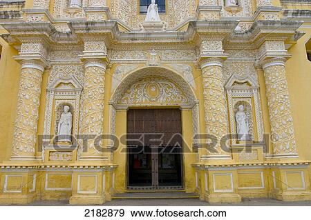 Stock Photo - La Merced Church Antigua Guatemala. Fotosearch