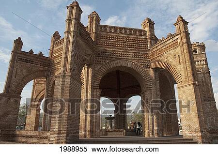 Stock Photography - La Pila, Moorish-Spanish Style Fountain, Chiapa De Corzo, Chiapas, Mexico. Fotosearch