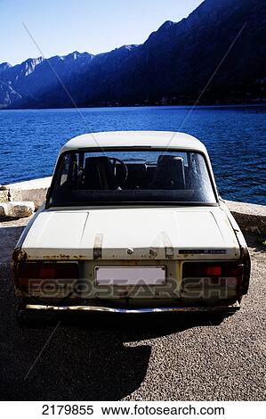 Lada Car And Bay Of Kotor, Kotor Monte. Tif View Large Photo Image Stock Photography - Lada Car And Bay Of Kotor, Kotor Monte. Tif. Fotosearch