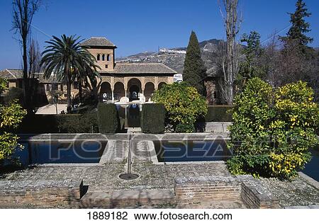 Stock Image - Ladies Tower Near Pool In Casa Real (Royal Palace), Elevated View. Fotosearch
