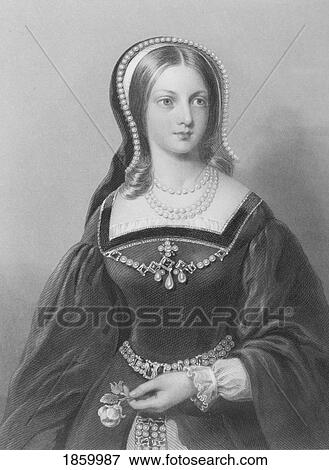 Stock Photo - Lady Jane Grey, Aka Lady Jane Dudley, 1537-1554. Titular Queen Of England For Nine Days In 1553. Executed By Mary Tudor. Engraved By W. Holl. From The Book The Queens Of England, Volume Ii By Sydney Wilmot. Published London Circa. 1890.. Fotosearch