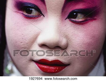 Picture - Lady Made Up For A Sichuan Opera. Fotosearch