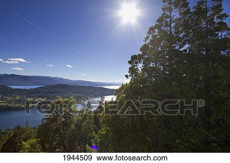 Lago Nahuel Huapi, as seen from Cerro Campanario, San Carlos de Bariloche, Nahuel Huapi National Park, Rio, Argentina View Large Photo Image Stock Photo - Lago Nahuel Huapi, as seen from Cerro Campanario, San Carlos de Bariloche, Nahuel Huapi National Park, Rio, Argentina. Fotosearch