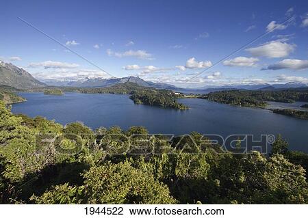Stock Image - Lago Perito Moreno and Llao Llao Peninsula, San Carlos de Bariloche, Nahuel Huapi National Park, Rio, Argentina. Fotosearch