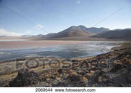 Picture - Laguna Colorada, Eduardo Avaroa National Park, Potosi Department, Bolivia. Fotosearch
