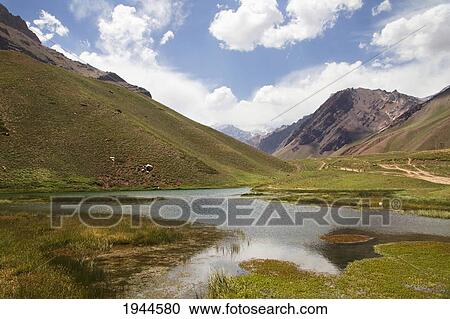 Laguna de Horcones and Mount Aconcagua, highest peak of the Andes Mountains, Mount Aconcagua Provincial Park, Mendoza, Argentina View Large Photo Image Stock Image - Laguna de Horcones and Mount Aconcagua, highest peak of the Andes Mountains, Mount Aconcagua Provincial Park, Mendoza, Argentina. Fotosearch