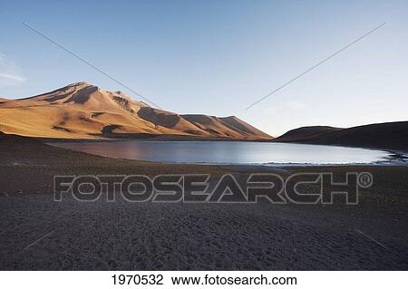 Stock Image - Laguna Miniques In Antofagasta Region, Chile. Fotosearch