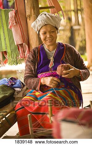 Lahu Shi Balah Tribeswoman Weaving; Chiang Mai, Thailand View Large Photo Image Stock Photo - Lahu Shi Balah Tribeswoman Weaving; Chiang Mai, Thailand. Fotosearch