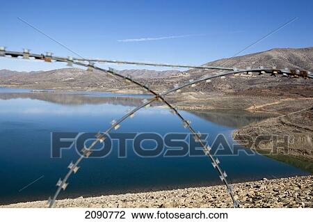Stock Image - Lake And Dam In Iraqi Kurdistan, Iraq. Fotosearch