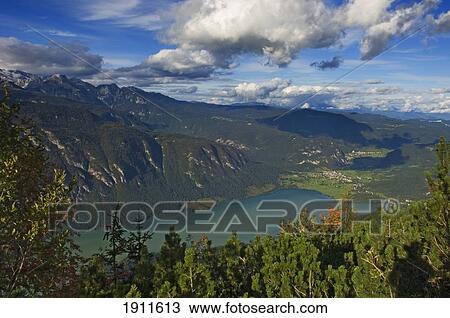 Stock Image - Lake Bohjin From Mount Vogel, Slovenia. Fotosearch