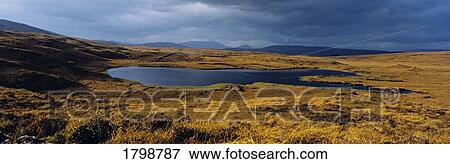 Stock Photo - Lake In A Bog, Oughterard, Connemara, County Galway, Republic Of Ireland. Fotosearch