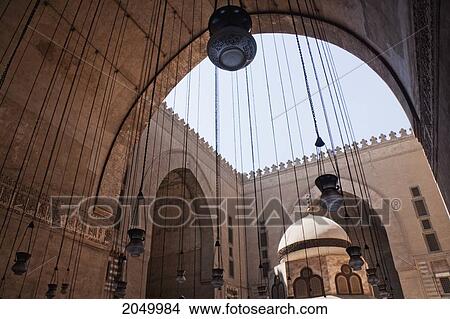 Lamps In An Iwan And Ablution Fountain Of Sultan Hassan Mosque And Madrassa, Cairo, Al Qahirah, Egypt View Large Photo Image Picture - Lamps In An Iwan And Ablution Fountain Of Sultan Hassan Mosque And Madrassa, Cairo, Al Qahirah, Egypt. Fotosearch