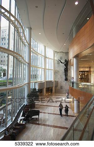 Stock Image - Landow atrium of the Gonda Building, Mayo Clinic; Rochester, Minnesota, United States of America. Fotosearch