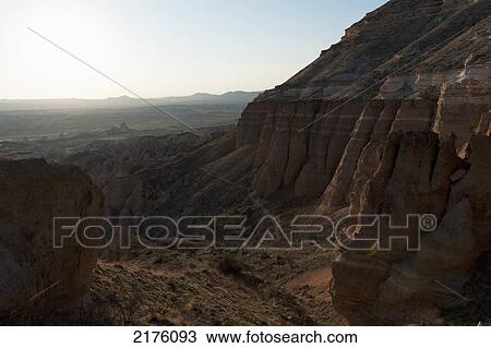 Stock Image - Landscape At Sunrise; Aktepe Nevsehir Turkey. Fotosearch