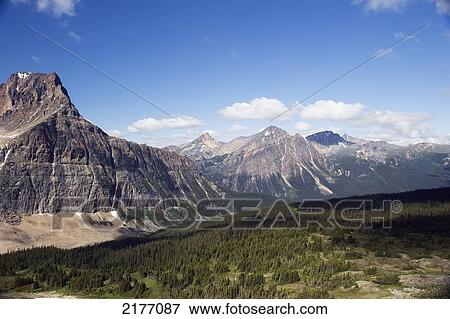 Stock Photo - Landscape Of The Rocky Mountains; Alberta Canada. Fotosearch
