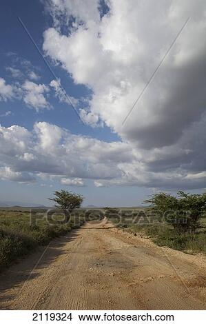 Landscape with road; Kenya View Large Photo Image Picture - Landscape with road; Kenya. Fotosearch