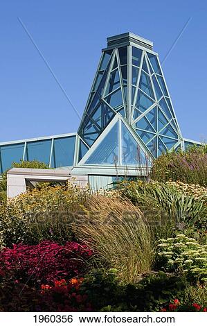 Stock Photograph - Landscaping Outside The National Museum Of Fine Arts Of Quebec; Quebec City, Quebec, Canada. Fotosearch