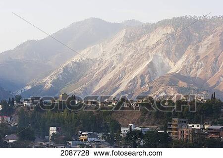 Stock Photo - Landslides After The 8 October 2005 Earthquake, Muzaffarabad, Azad Kashmir, Pakistan. Fotosearch