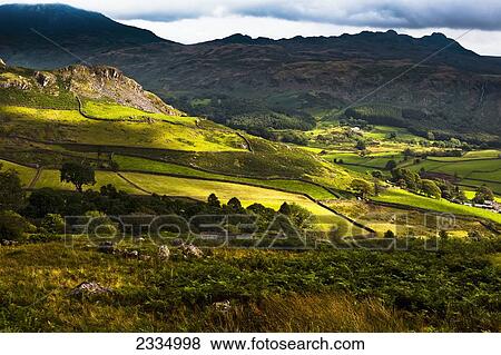Langdale Hills Of Western Lake District; Cumbria, England, Uk. View Large Photo Image Stock Photo - Langdale Hills Of Western Lake District; Cumbria, England, Uk.. Fotosearch