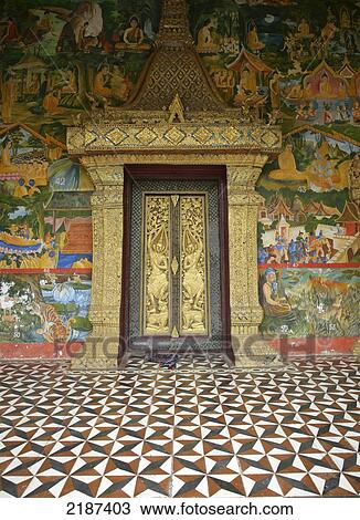 Laos, Luang Prabang Buddhist Wat View Large Photo Image Stock Image - Laos, Luang Prabang Buddhist Wat. Fotosearch