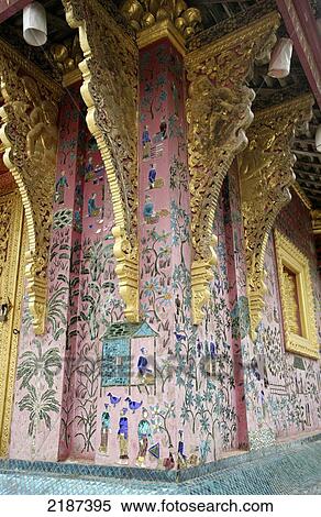 Laos, Luang Prabang Buddhist Wat View Large Photo Image Stock Photography - Laos, Luang Prabang Buddhist Wat. Fotosearch