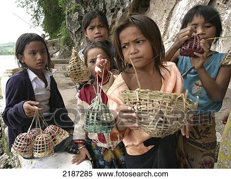 Stock Photography - Laos, Luang Prabang Province Pak Ou Caves On The Mekong River. Fotosearch