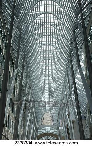 Large Arched Glass And Metal Domed Ceiling; Toronto, Ontario, Canada View Large Photo Image Picture - Large Arched Glass And Metal Domed Ceiling; Toronto, Ontario, Canada. Fotosearch