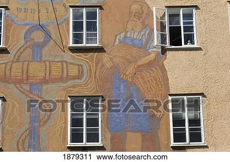 Large Mural Of Rural Life On Building, Close Up View Large Photo Image Stock Image - Large Mural Of Rural Life On Building, Close Up. Fotosearch