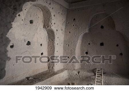 Stock Photo - Lateral Chamber By The Niche Of The Large Buddha (Destroyed By The Taliban In 2001) In Bamiyan, Bamian Province, Afghanistan. Fotosearch