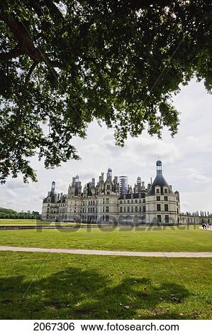 Stock Photograph - Lateral View Of Chateau De Chambord, France. Fotosearch