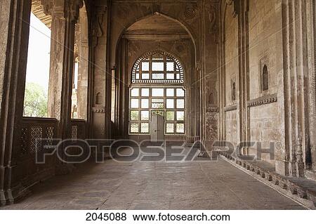 Stock Photo - Latticed Windows At The Tomb Of Mohammed Gaus, Gwalior, Madhya Pradesh, India. Fotosearch