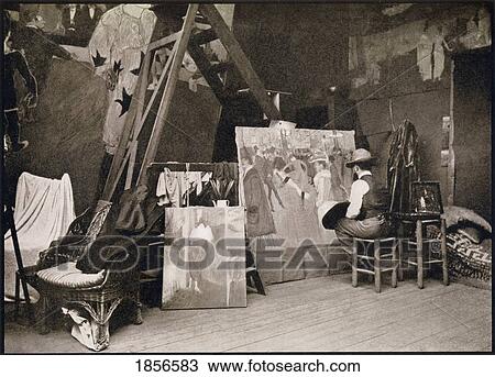 Lautrec In His Studio Rue Caulaincourt 1890 Henri Marie Raymond De Toulouse-Lautrec Monfa 1864-1901 French Painter Printmaker Draftsman And Illustrator From A Photograph By Joyant From The Book Toulouse Lautrec By Gerstle Mack Published 1938 View Large Photo Image Stock Image - Lautrec In His Studio Rue Caulaincourt 1890 Henri Marie Raymond De Toulouse-Lautrec Monfa 1864-1901 French Painter Printmaker Draftsman And Illustrator From A Photograph By Joyant From The Book Toulouse Lautrec By Gerstle Mack Published 1938. Fotosearch